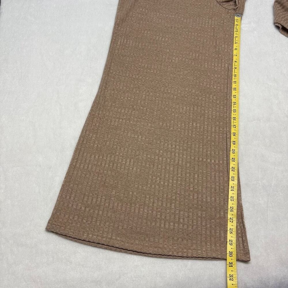 Simple Suzanne Betro Wide Flare Leg Texture Ribbed Palazzo Pants Camel Size 3X - Picture 10 of 11
